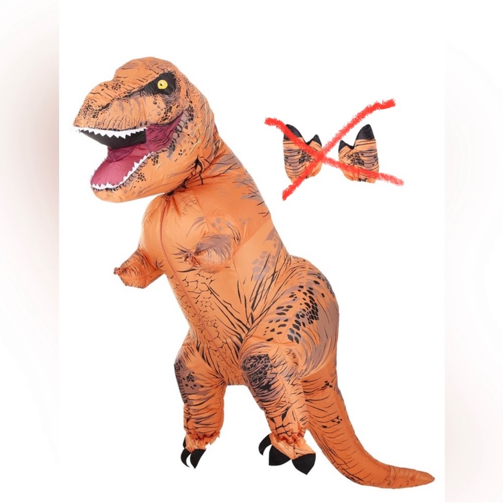 Child’s inflatable dinosaur costume MISSING DINO MITTS